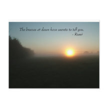 Rumi 'The Breezes at Dawn' postcard