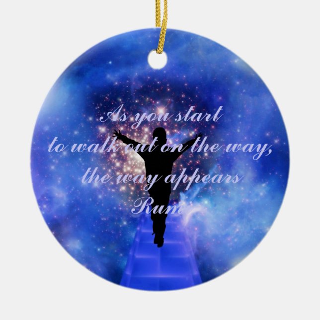 Rumi  Trust the way Ceramic Ornament (Front)