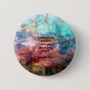 Rumi Uplifting Quote About Energy And Universe 6 Cm Round Badge