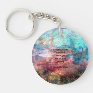 Rumi Uplifting Quote About Energy And Universe Key Ring
