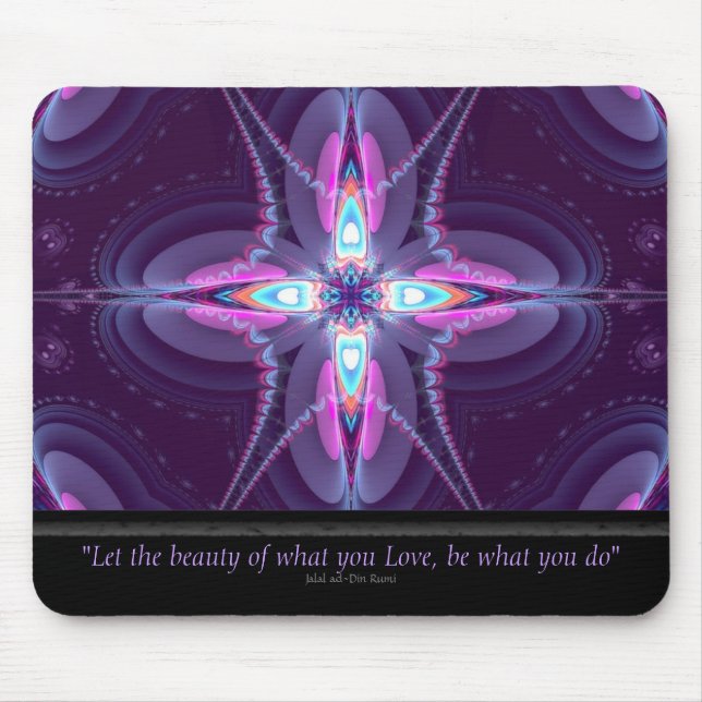 Rumi Wisdom : Fractal Art Mousepad (Front)