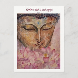 Rumi Zen Quote Buddha Watercolor Art Post Card