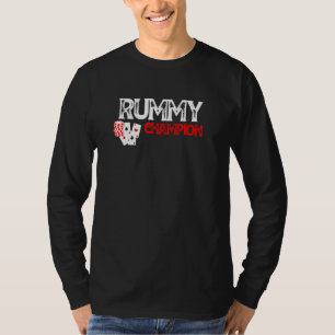 Rummy Champion Casino Games Card Graphic Design T-Shirt