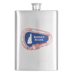 Rumney Rocks Climbing Carabiner Hip Flask