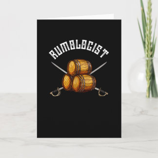 Rumologist Rum Drinker Pirate Alcohol Fun Party Card