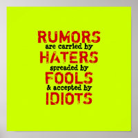 RUMORS ~ 12x12 Poster