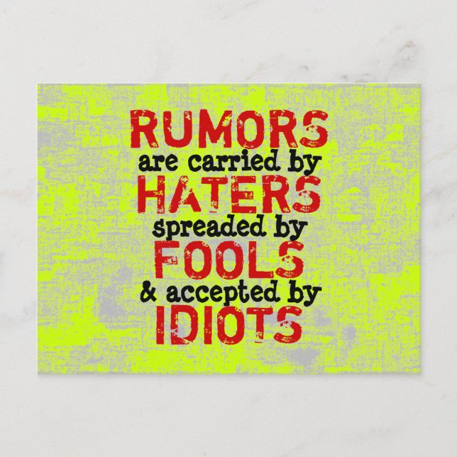 RUMORS - Postcard Truism / Philosophy (Front)