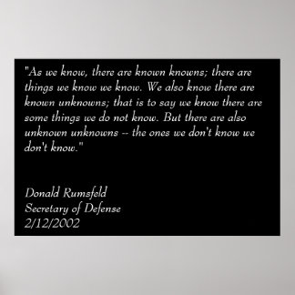 Rumsfeld's Known Poster