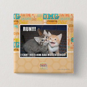 RUN!!! 15 CM SQUARE BADGE