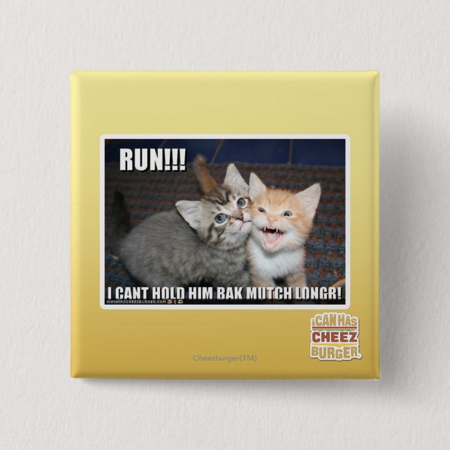 RUN!!! 15 CM SQUARE BADGE (Front)