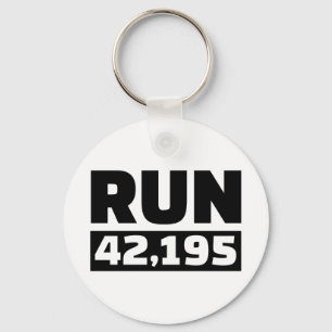 Run 42 kilometres marathon key ring