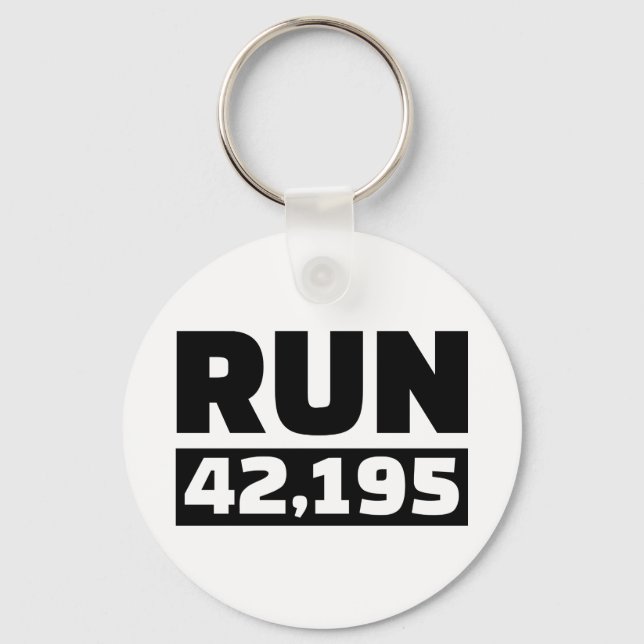 Run 42 kilometres marathon key ring (Front)