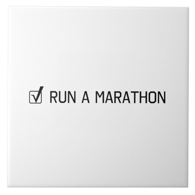 Run A Marathon Tile (Front)