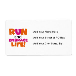 Run and Embrace Life Orange Pink