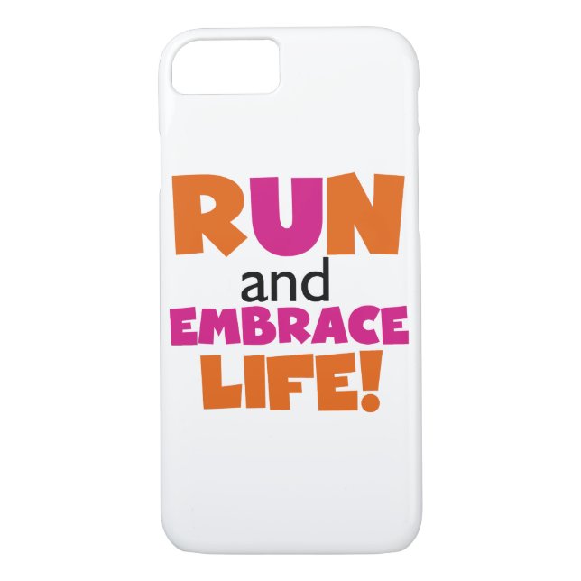 Run and Embrace Life Orange Pink Case-Mate iPhone Case (Back)