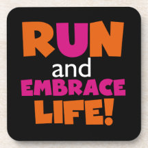 Run and Embrace Life Orange Pink