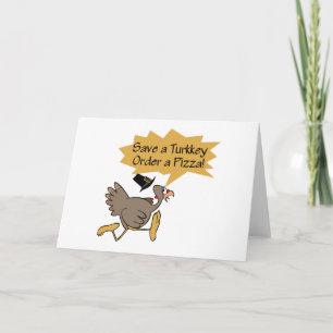 Run Away Turkey Thanksgiving shirt Holiday Card