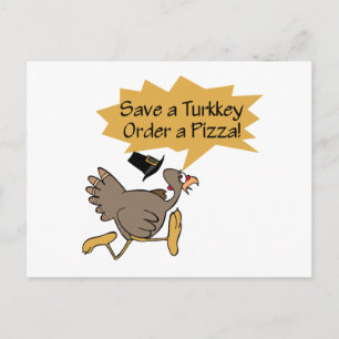 Run Away Turkey Thanksgiving shirt Holiday Postcard