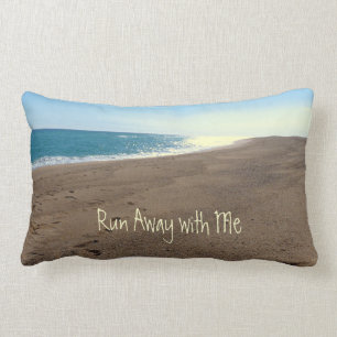 Run Away with me Beach Themed Throw Pillow