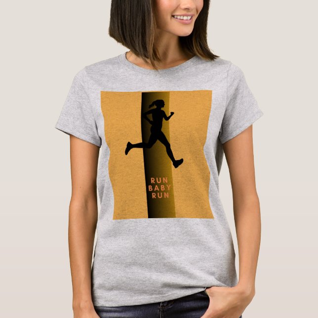 run baby run girl t shirt (Front)