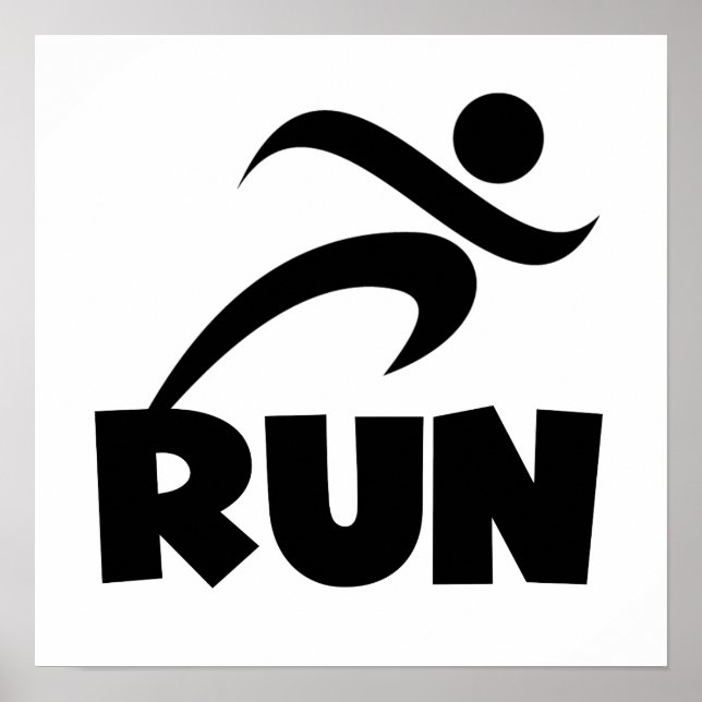RUN Black Poster (Front)