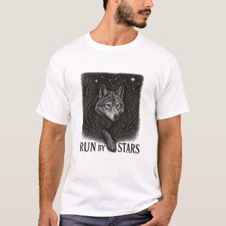 Run By Stars Wolf Forest T-Shirt