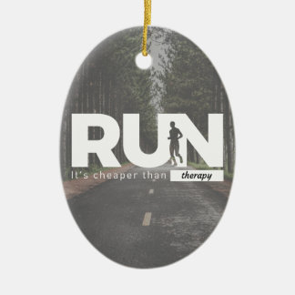 Run Cheaper Than Therapy Running Runners Treatment Ceramic Tree Decoration