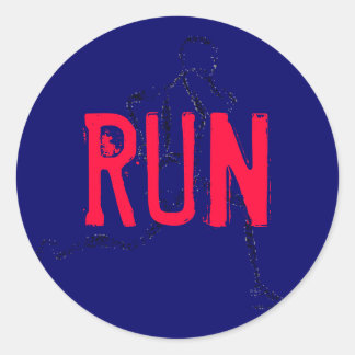 Run Classic Round Sticker