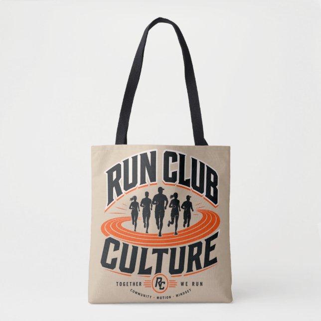 Run Club Running Team Track Tote Bag (Front)