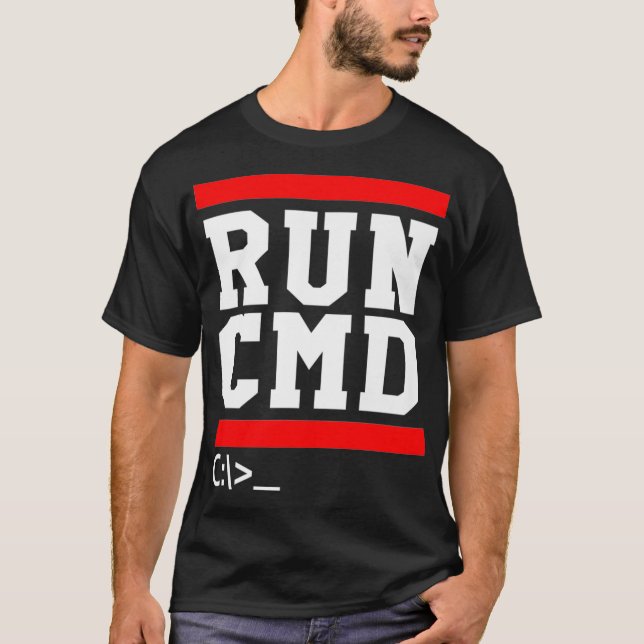 RUN CMD Console Command Prompt Sysadmin Premium T-Shirt (Front)