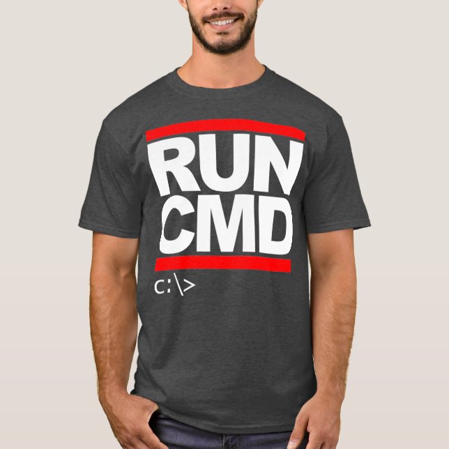 Run CMD  for Programmers and Admins T-Shirt (Front)