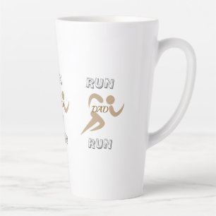 Run Dad Run, Funny Running Dad Gift for Father’s Latte Mug