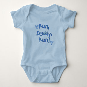 Run Daddy Run - Blue Baby Bodysuit