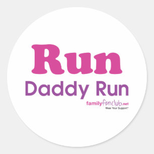 Run Daddy Run Classic Round Sticker