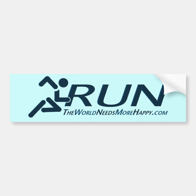 Run-Dark Blue Bumper Sticker (Front)