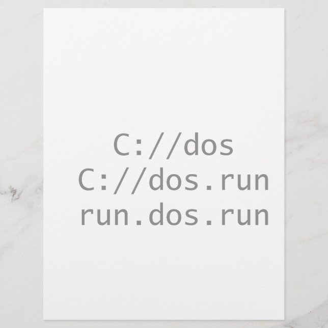 Run DOS, funny geeky (Front)