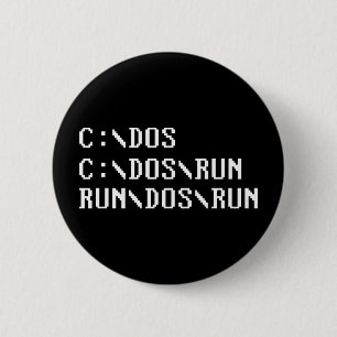 RUN DOS RUN 6 CM ROUND BADGE