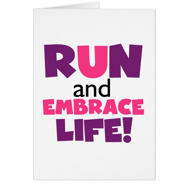 Run Embrace Life Purple Pink (Front)