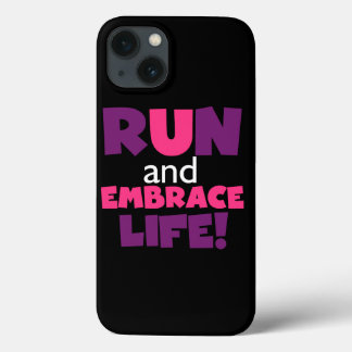 Run Embrace Life Purple Pink iPhone 13 Case