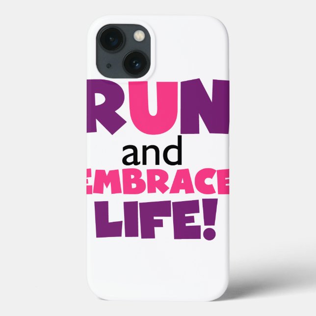 Run Embrace Life Purple Pink Case-Mate iPhone Case (Back)