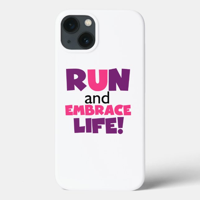 Run Embrace Life Purple Pink Case-Mate iPhone Case (Back)