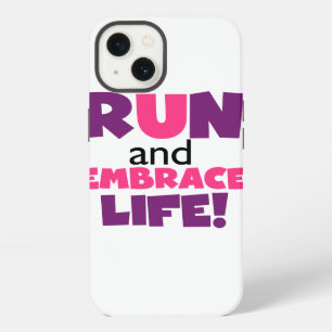 Run Embrace Life Purple Pink iPhone Case
