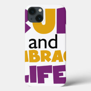 Run Embrace Life Purple Yellow iPhone 13 Case