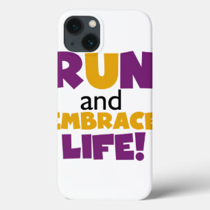 Run Embrace Life Purple Yellow iPhone 13 Case