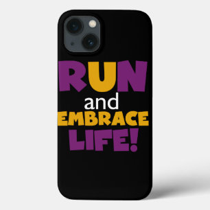 Run Embrace Life Purple Yellow iPhone 13 Case