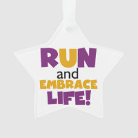 Run Embrace Life Purple Yellow
