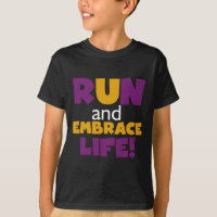 Run Embrace Life Purple Yellow