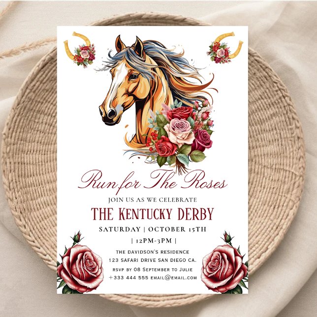 run for the roses Derby Party Invitation (Creator Uploaded)
