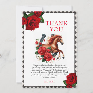  Run for the Roses Derby Party Thank You Card