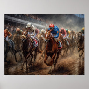 Run for the Roses, Horse Racing Poster